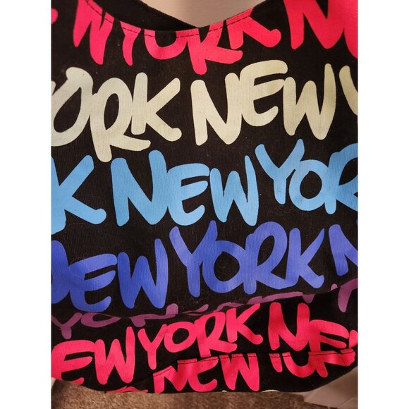 NEW YORK ROBIN RUTH CANVAS HOBO TOTE. ADJUSTABLE STRAP SNAP CLOSURE LOGO CHAIN - Picture 5 of 7